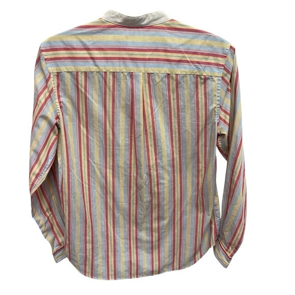 Vintage John Henry striped shirt long sleeve pleated women’s size 8 - Picture 2 of 6